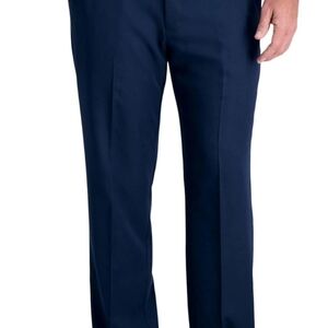 Haggar Mens Cool 18 Pro Classic Fit Flat Front Hidden Expandable Waist Pant with